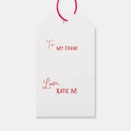 Kinder Valentijnsdag Owls Cute Cadeaulabel (Achterkant)