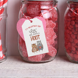 Kinder Valentijnsdag Owls Cute Cadeaulabel