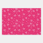 Kinder Valentijnsdag Rood Wit Bogen Tiny Hearts Inpakpapier Vel (Voorkant 3)