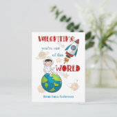 Kinder Valentijnsdag ruimte uit deze wereld Briefkaart (Staand voorkant)