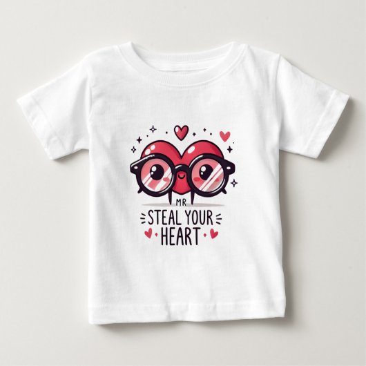 Kinder Valentijnsdag Shirt, Mr Steal uw hart (Voorkant)