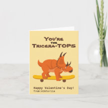Kinder Valentijnsdag skateboard dinosaurus