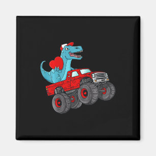 Kinder Valentijnsdag T Rex Riding Monster Truck Fu Magneet