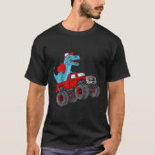 Kinder Valentijnsdag T Rex Riding Monster Truck Fu T-shirt (Voorkant)