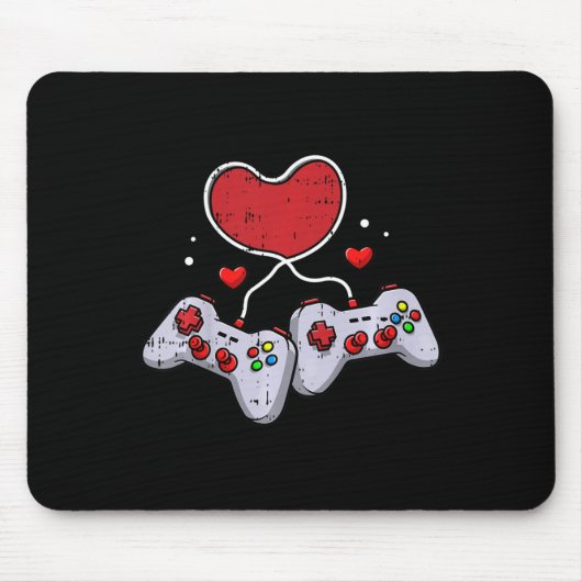 Kinder Valentijnsdag van het Hart Video-Game Contr Muismat (Voorkant)