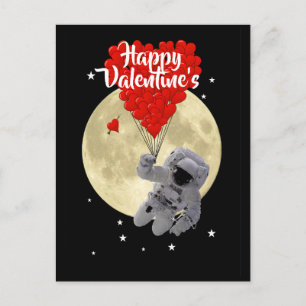 Kinder Valentijnsdag van ruimtevaarder Aankondigingskaart