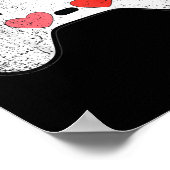 Kinder Valentijnsdag voor hartvideospelcontroller  Poster (Hoek)