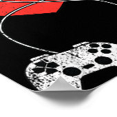 Kinder Valentijnsdag voor hartvideospelcontroller  Poster (Hoek)