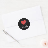 Kinder Valentijnsdag voor hartvideospelcontroller  Ronde Sticker (Envelop)