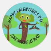 Kinder Valentijnse envelopverzegeling Ronde Sticker (Voorkant)