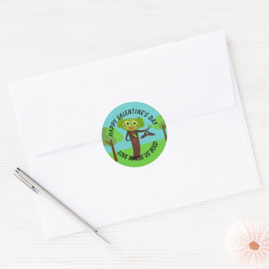 Kinder Valentijnse envelopverzegeling Ronde Sticker (Envelop)