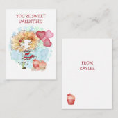 Kinder Valentijnse klaslokalen Notitiekaartje (Voorkant / Achterkant)