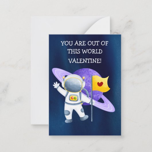 Kinder Valentijnse klaslokalen Notitiekaartje (Voorkant)