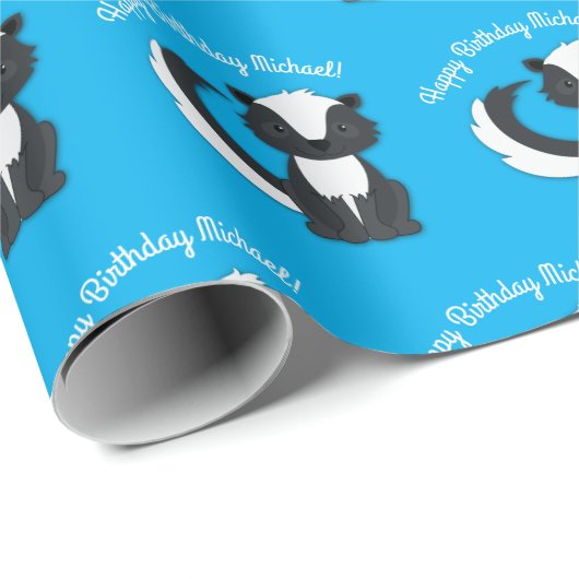 Kinder van Skunk Birthday Party Cadeaupapier (Rol Hoek)