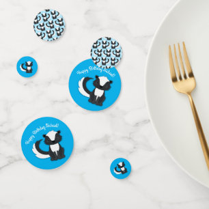 Kinder van Skunk Birthday Party Confetti