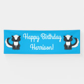 Kinder van Skunk Birthday Party Spandoek (Horizontaal)