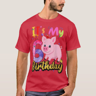 Kinder Varkens 6e verjaardag 6 jaar oud Varkens 38 T-shirt