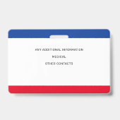 Kinder Veiligheid Identificatie Moderne Aangepaste Badge (Achterkant)