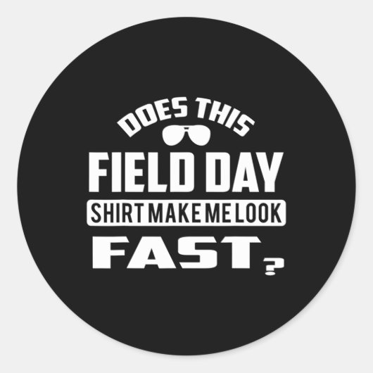 Kinder velddag voor lerarengele velddag 84 ronde sticker (Voorkant)