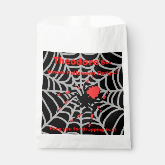 Kinder Venom Halloween Party Bedankzakje (Voorkant)