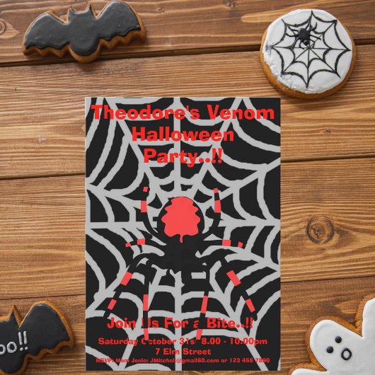 Kinder Venom Halloween Party Kaart