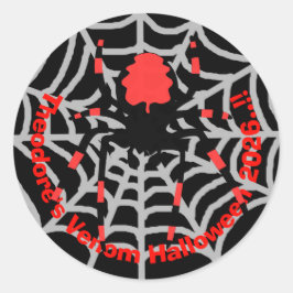 Kinder Venom Halloween Party Ronde Sticker