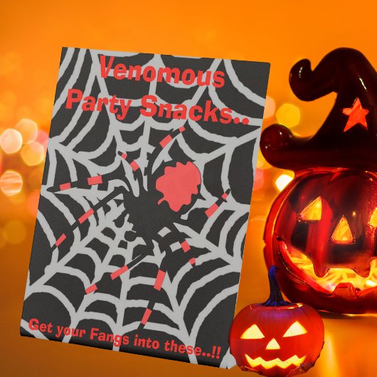 Kinder Venom Halloween Party Snacks Reclamebord Met Voetstuk