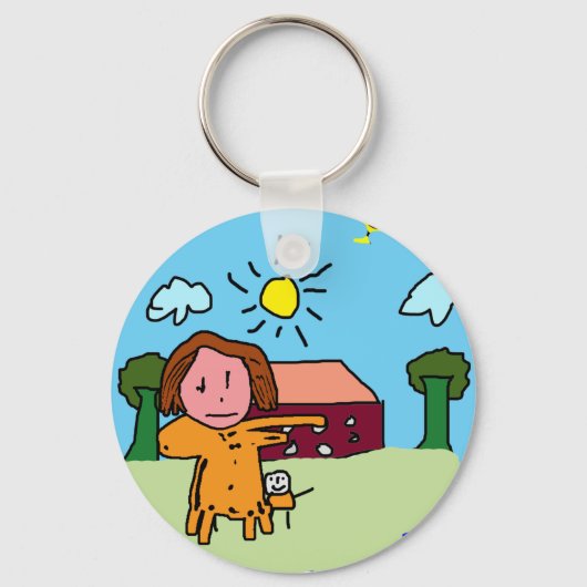 Kinder verf sleutelhanger (Voorkant)