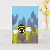 Kinder Verjaardag Lavendel Bee Kaart (Gele Bloem)