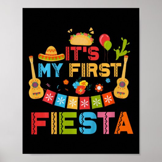 Kinder verjaardag Mexicaanse Cinco D Poster (Voorkant)
