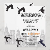 Kinder verjaardag Parkour Kaart (Voorkant / Achterkant)