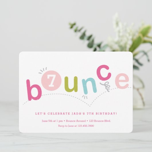 Kinder verjaardagsfeest kaart (Staand voorkant)