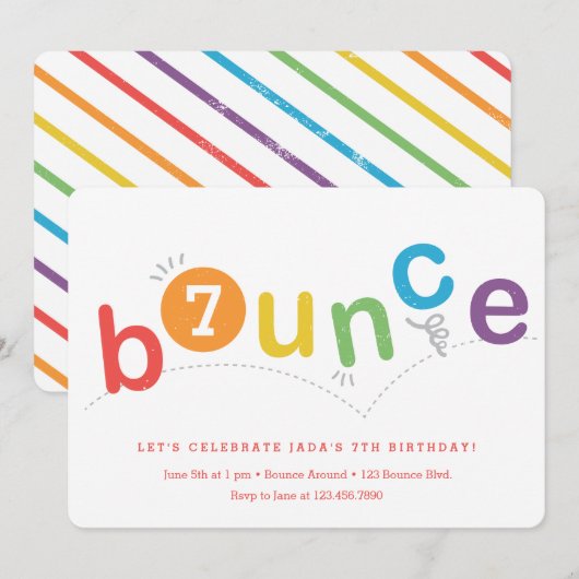 Kinder verjaardagsfeest kaart (Voorkant / Achterkant)