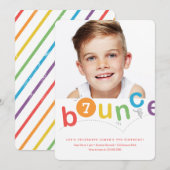 Kinder verjaardagsfeestdag kaart (Voorkant / Achterkant)