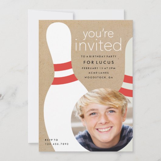 Kinder verjaardagsfeestje voor foto's kaart (Voorkant)