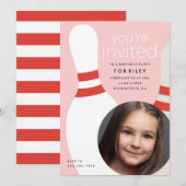 Kinder verjaardagsfeestje voor foto's kaart (Voorkant / Achterkant)