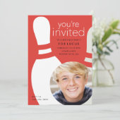 Kinder verjaardagsfeestje voor foto's kaart (Staand voorkant)