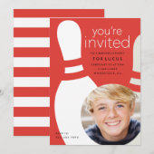 Kinder verjaardagsfeestje voor foto's kaart (Voorkant / Achterkant)