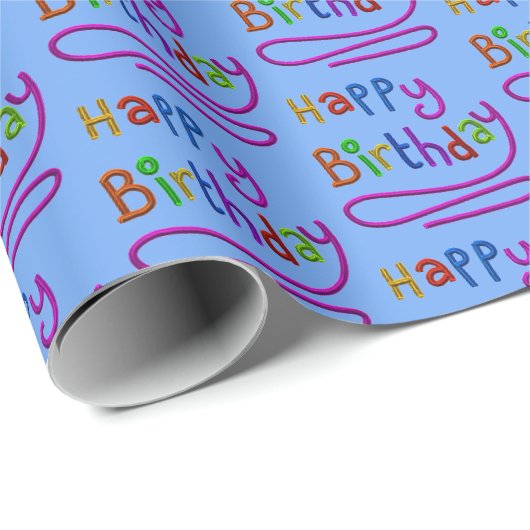Kinder verjaardagsscript Rainbow Fun Cadeaupapier (Rol Hoek)