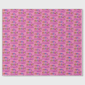 Kinder verjaardagsscript Rainbow Fun Cadeaupapier (Vlak)