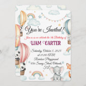 Kinder verjaardagsuitnodiging - Schattigee heteluc Kaart (Voorkant / Achterkant)