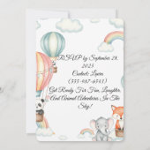 Kinder verjaardagsuitnodiging - Schattigee heteluc Kaart (Achterkant)