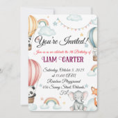 Kinder verjaardagsuitnodiging - Schattigee heteluc Kaart (Voorkant)