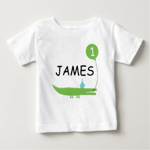 Kinder verklikkeralligator en ballon, eerste Shirt