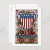 Kinder verlichting vuurwerk briefkaart (Voorkant / Achterkant)