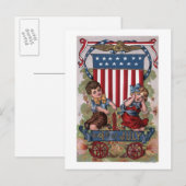 Kinder verlichting vuurwerk briefkaart (Voorkant / Achterkant)