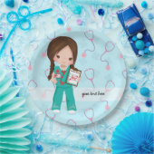 Kinder verpleegkundige papieren bordje (Feest)