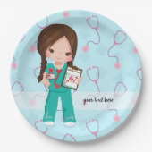 Kinder verpleegkundige papieren bordje (Voorkant)