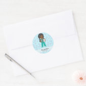 Kinder verpleegkundige ronde sticker (Envelop)