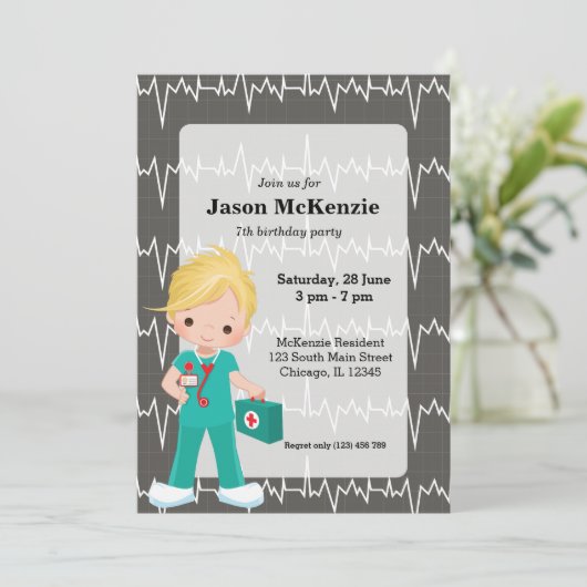 Kinder verpleegster kaart (Staand voorkant)